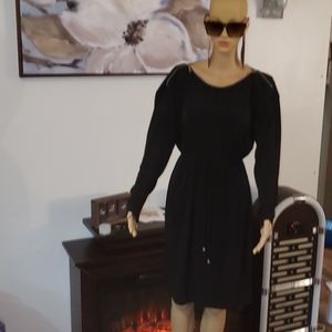 Black dress with zipper neck line